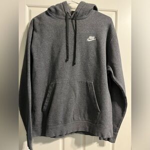 Men’s Nike size medium charcoal gray hooded sweatshirt